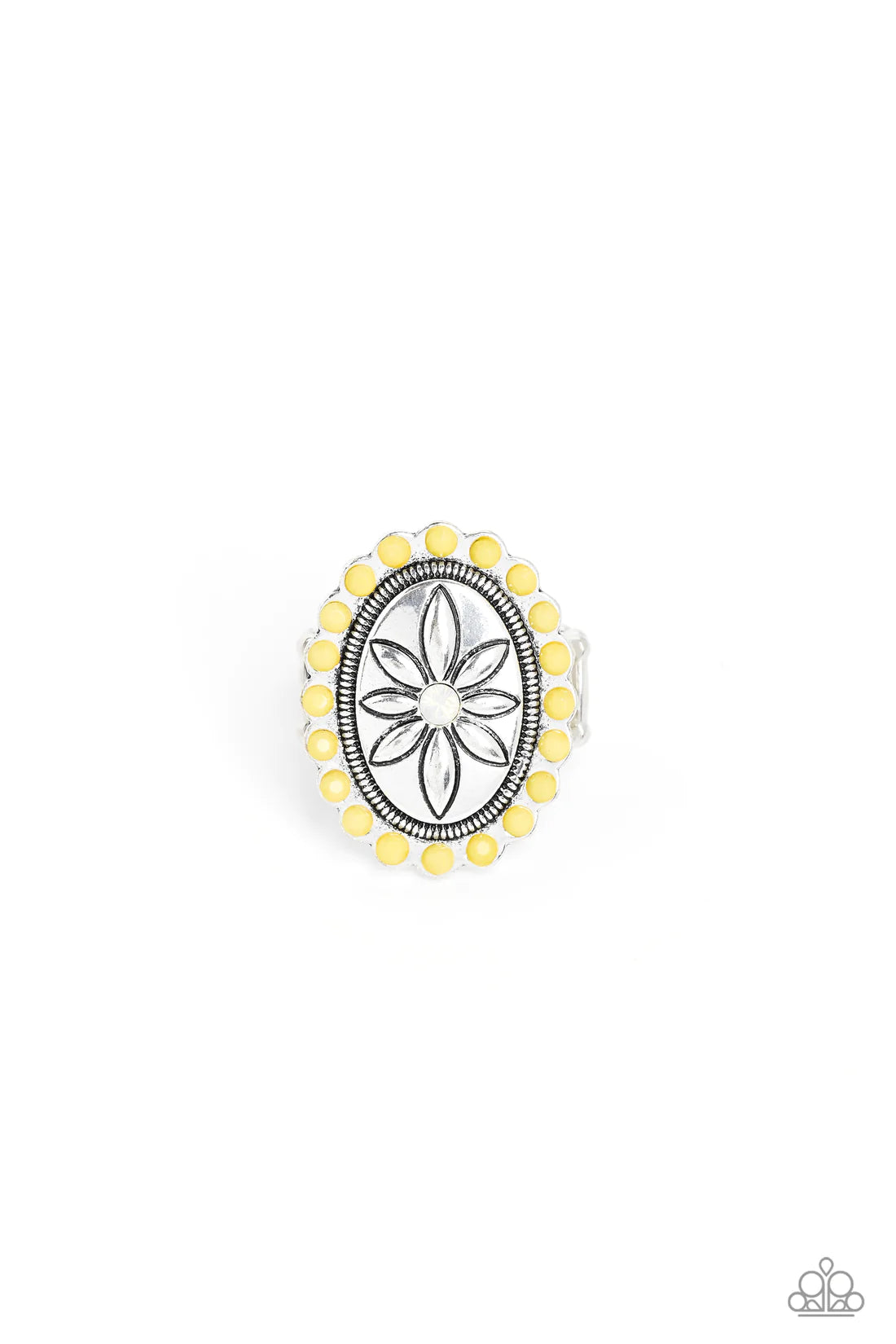 Garden Paradise - Yellow Paparazzi Ring