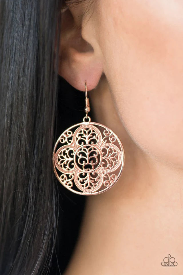 Neatly Nautical - Gold Paparazzi Earring
