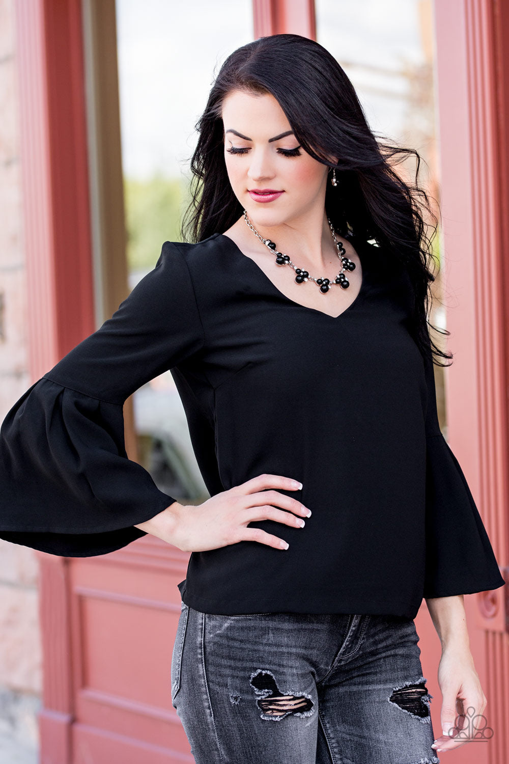 Toast To Perfection - Black Necklace