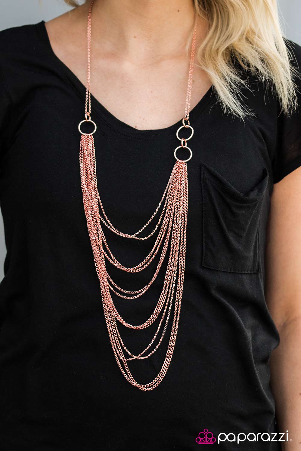 A For Asymmetrical - Copper Necklace