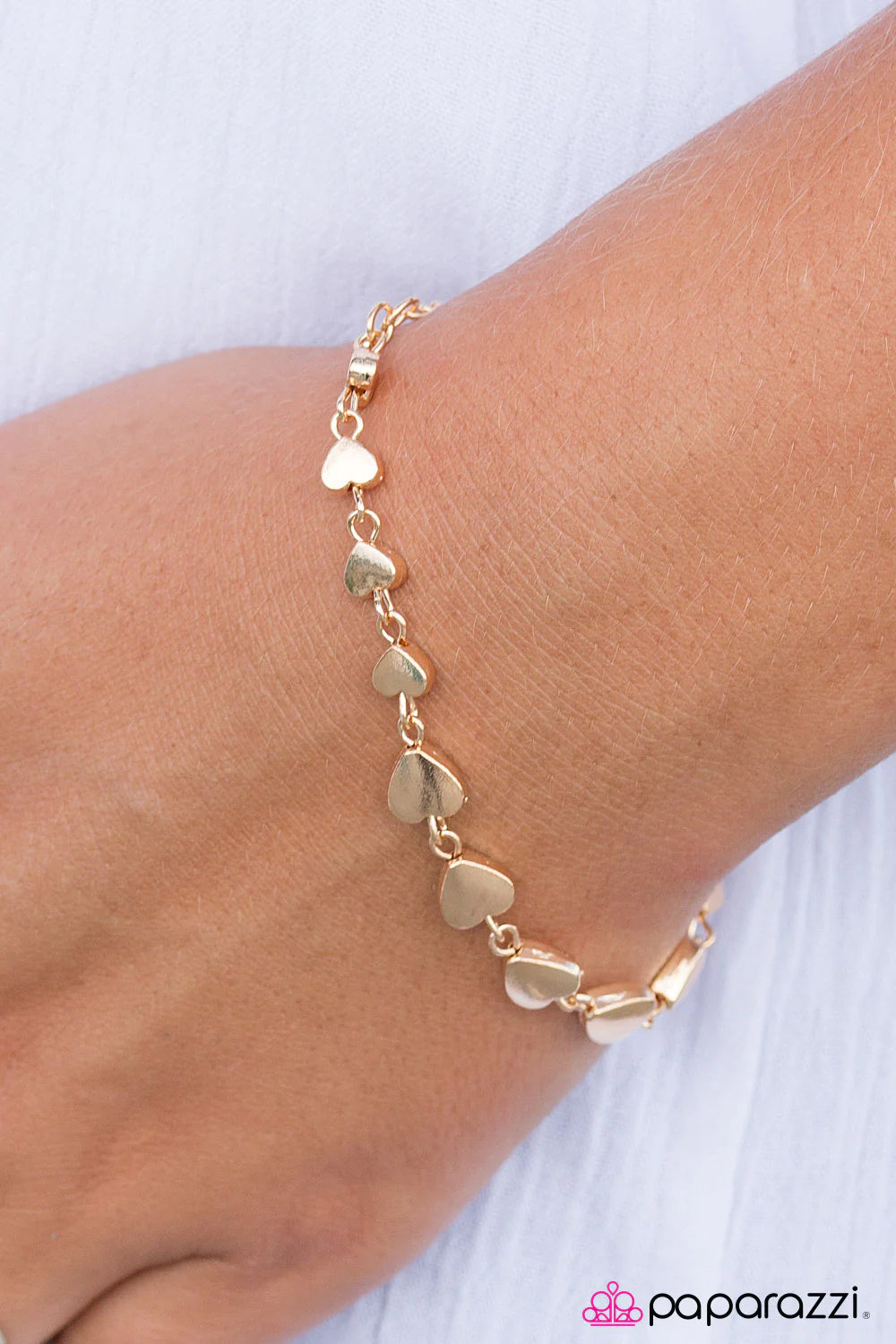 Turn Up The HEARTBEAT - Gold Paparazzi Bracelet