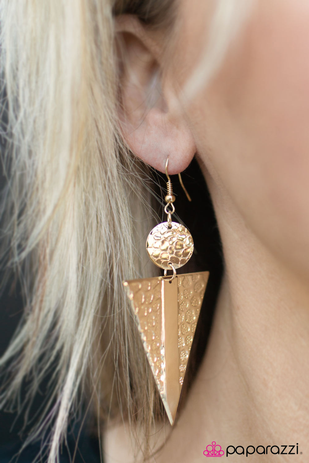 Don't TRI This At Home - Gold Earring
