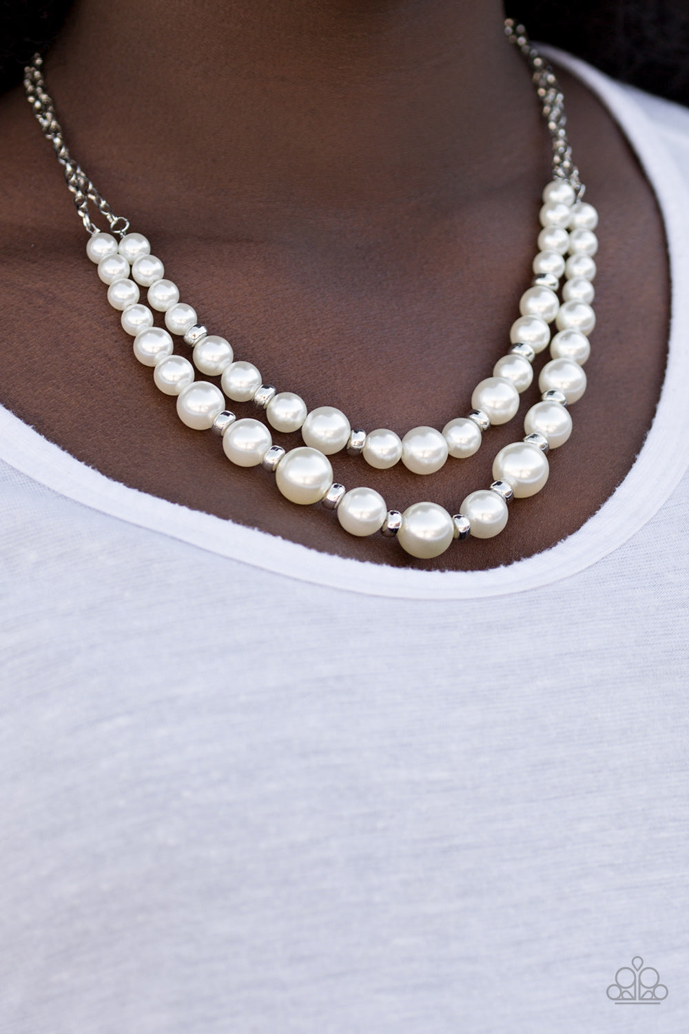 Pearly Perfectionist - White Paparazzi Necklace