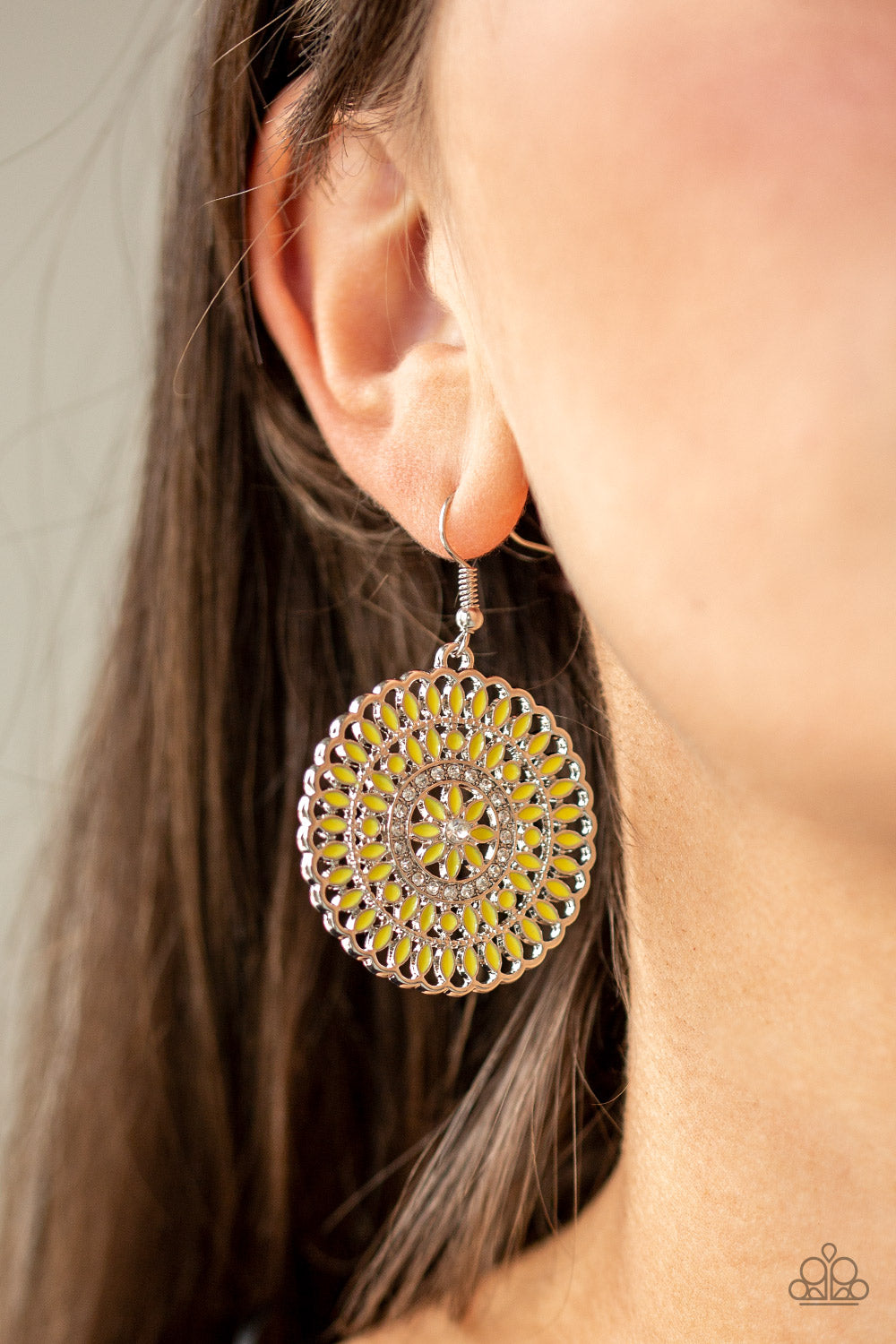 PINWHEEL and Deal - Yellow Paparazzi Earring
