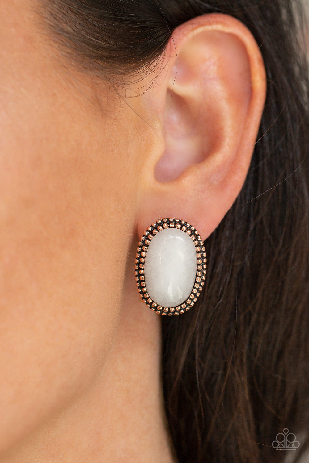 Shiny Sediment - Copper Paparazzi Earring