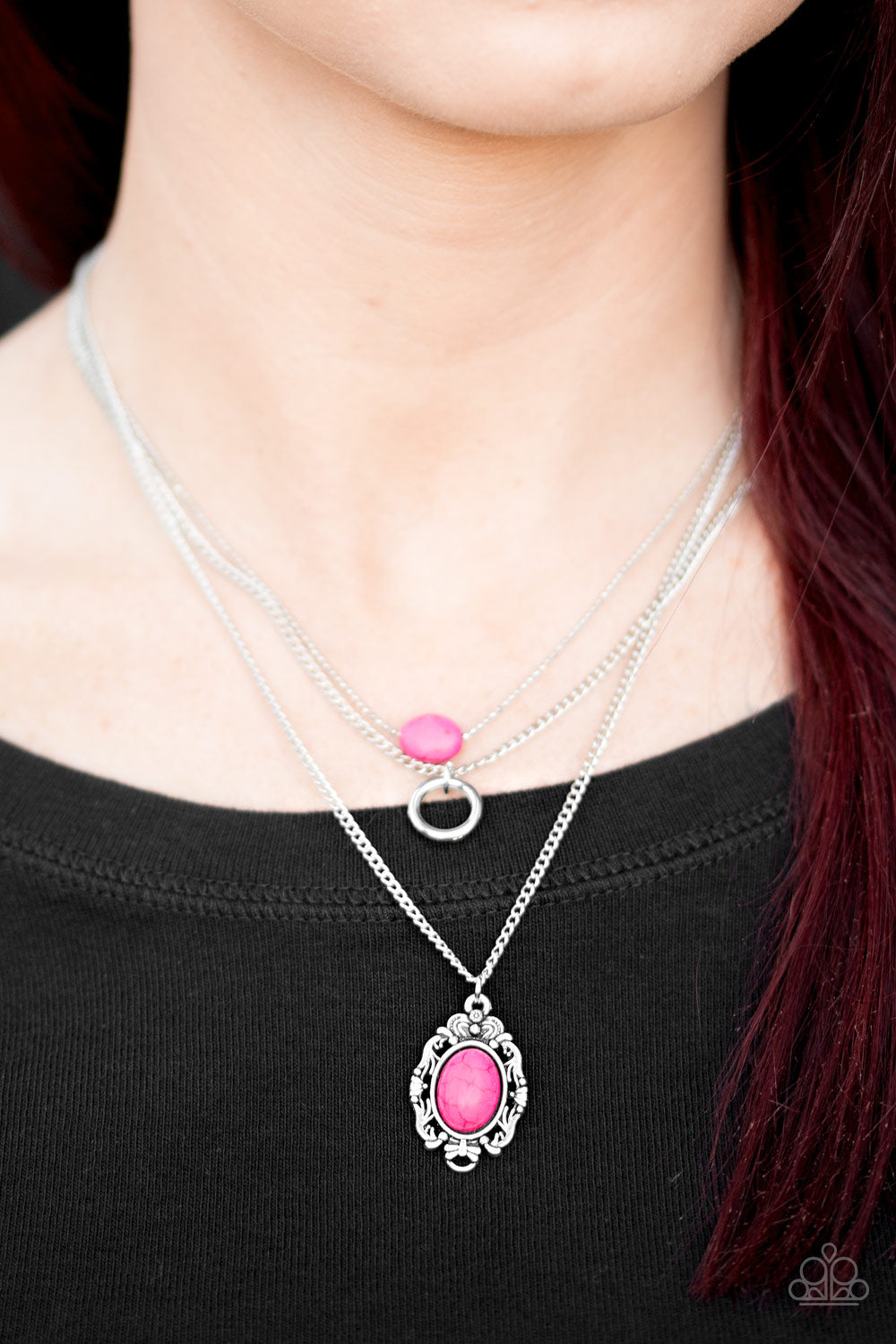 Canyon Cavalier - Pink Necklace