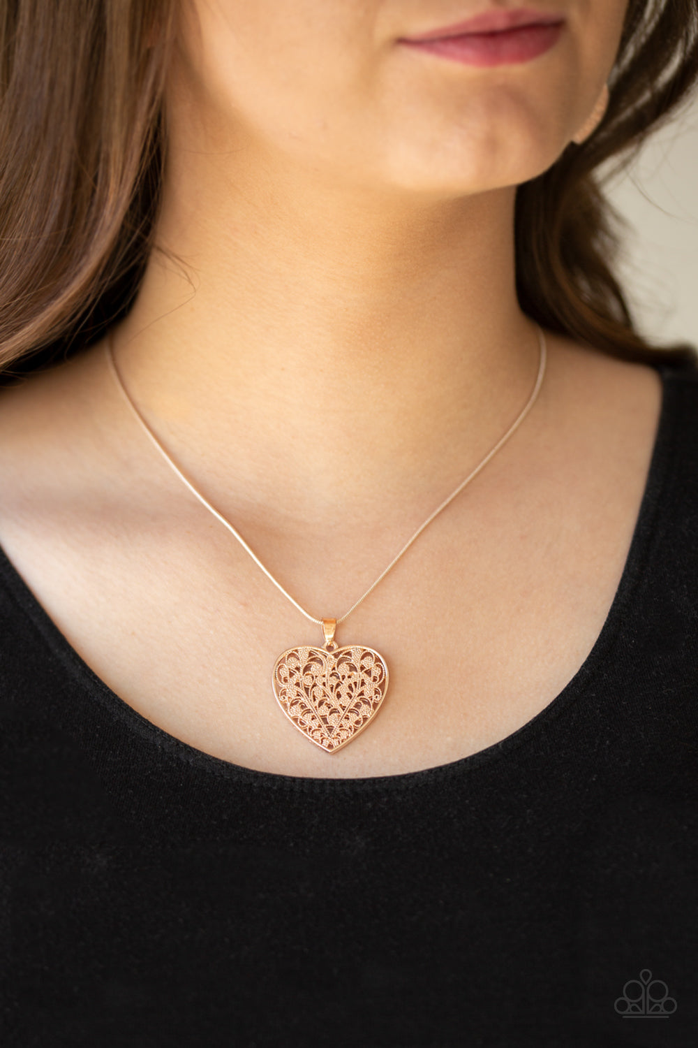 Look Into Your Heart - Rose Gold Necklace