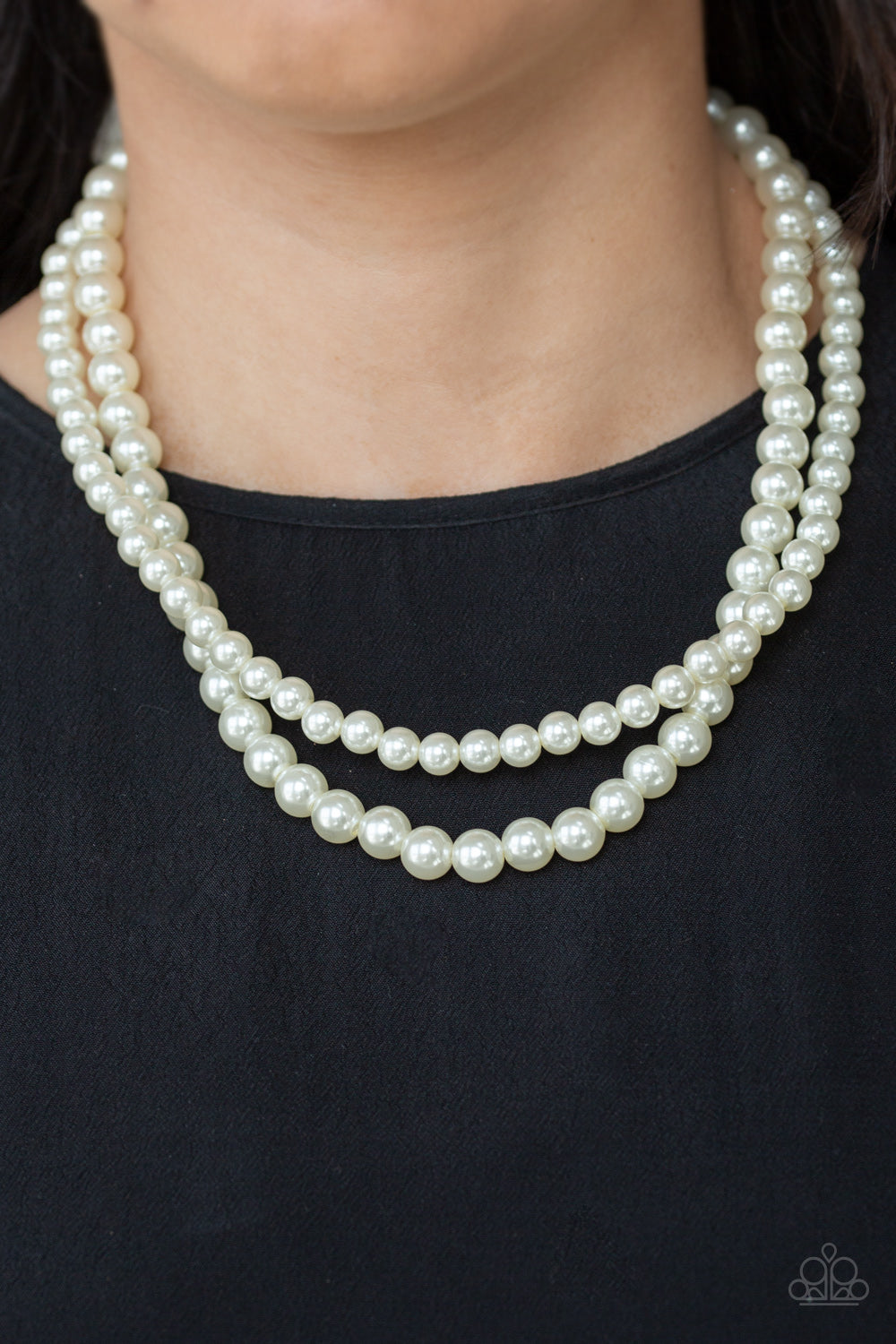 Woman Of The Century - White Paparazzi Necklace