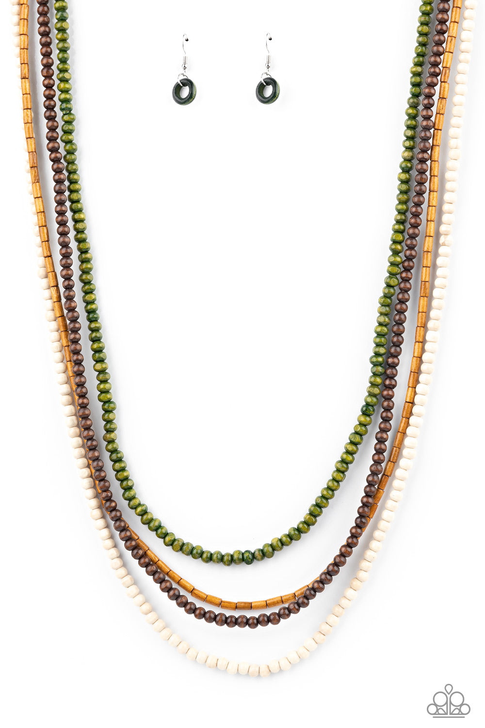 Bermuda Beaches - Green Paparazzi Necklace
