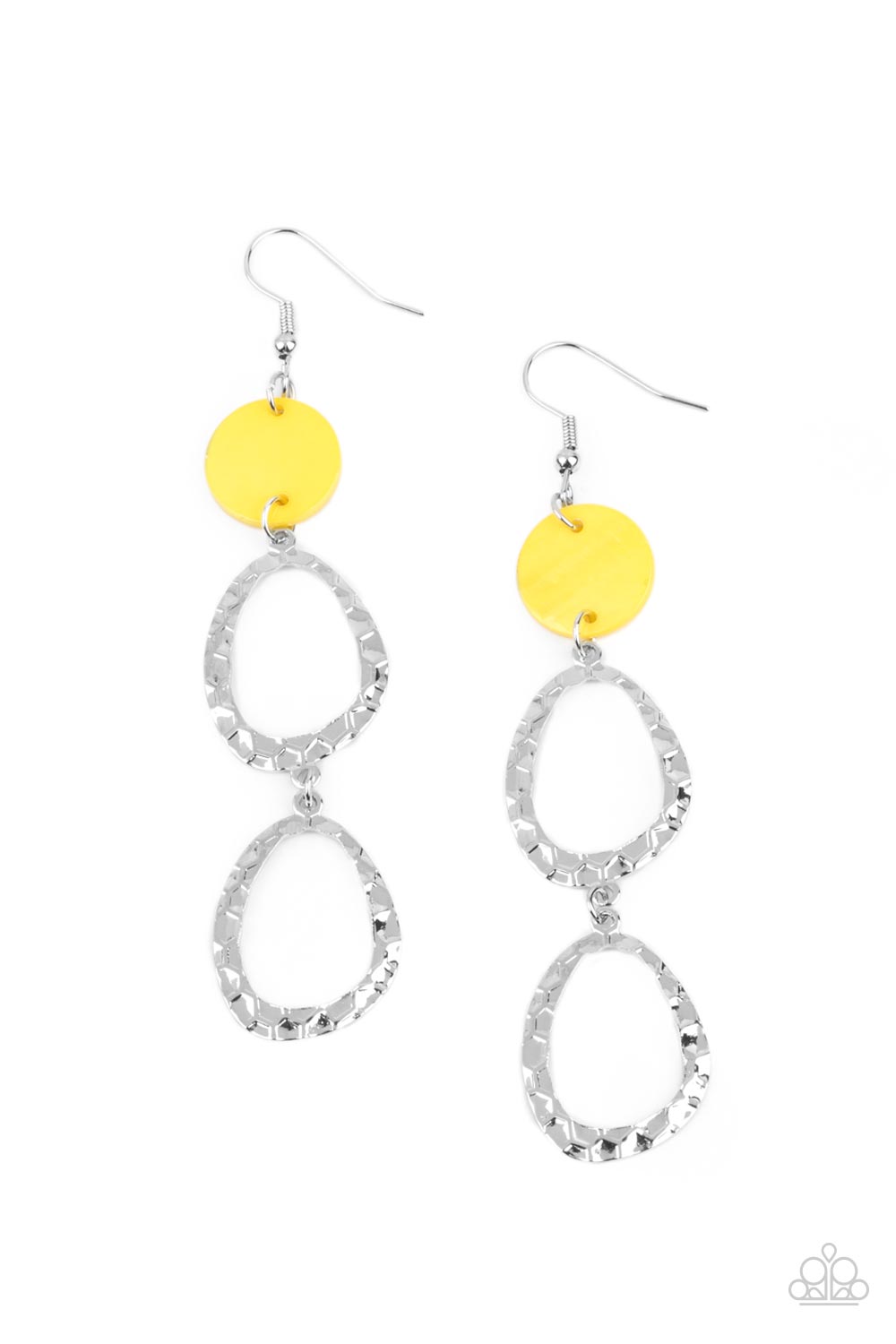Surfside Shimmer - Yellow Paparazzi Earring