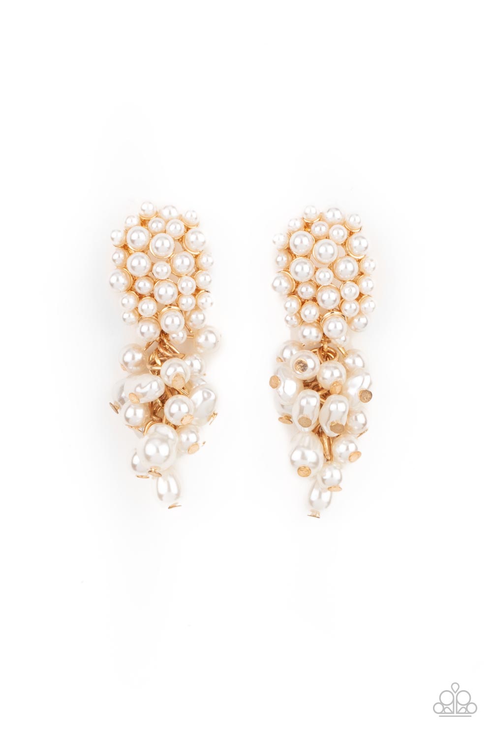 Fabulously Flattering - Gold Paparazzi Earring