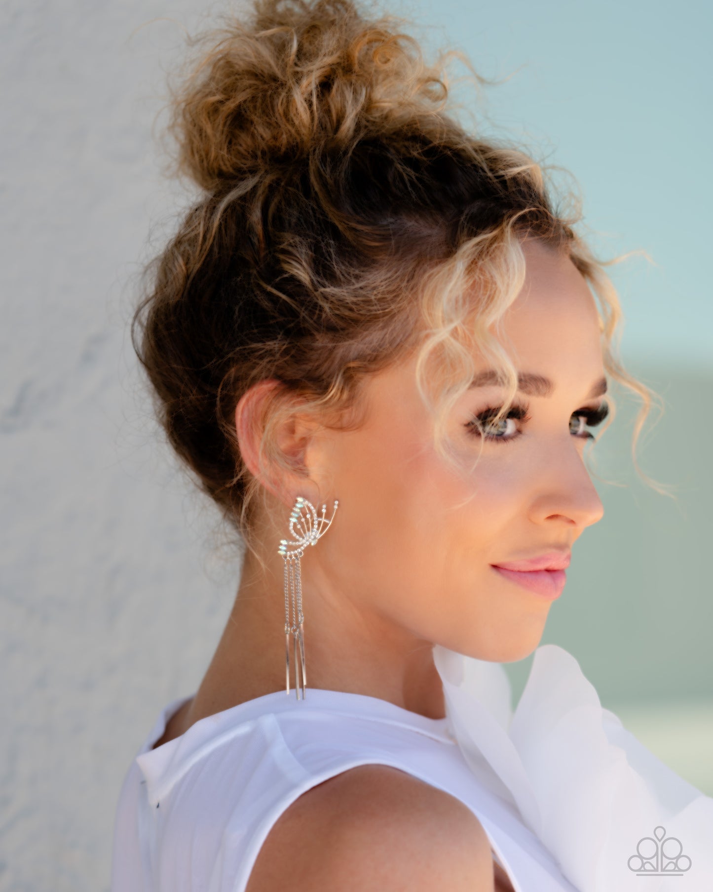 A Few Of My Favorite WINGS - White Paparazzi Earring