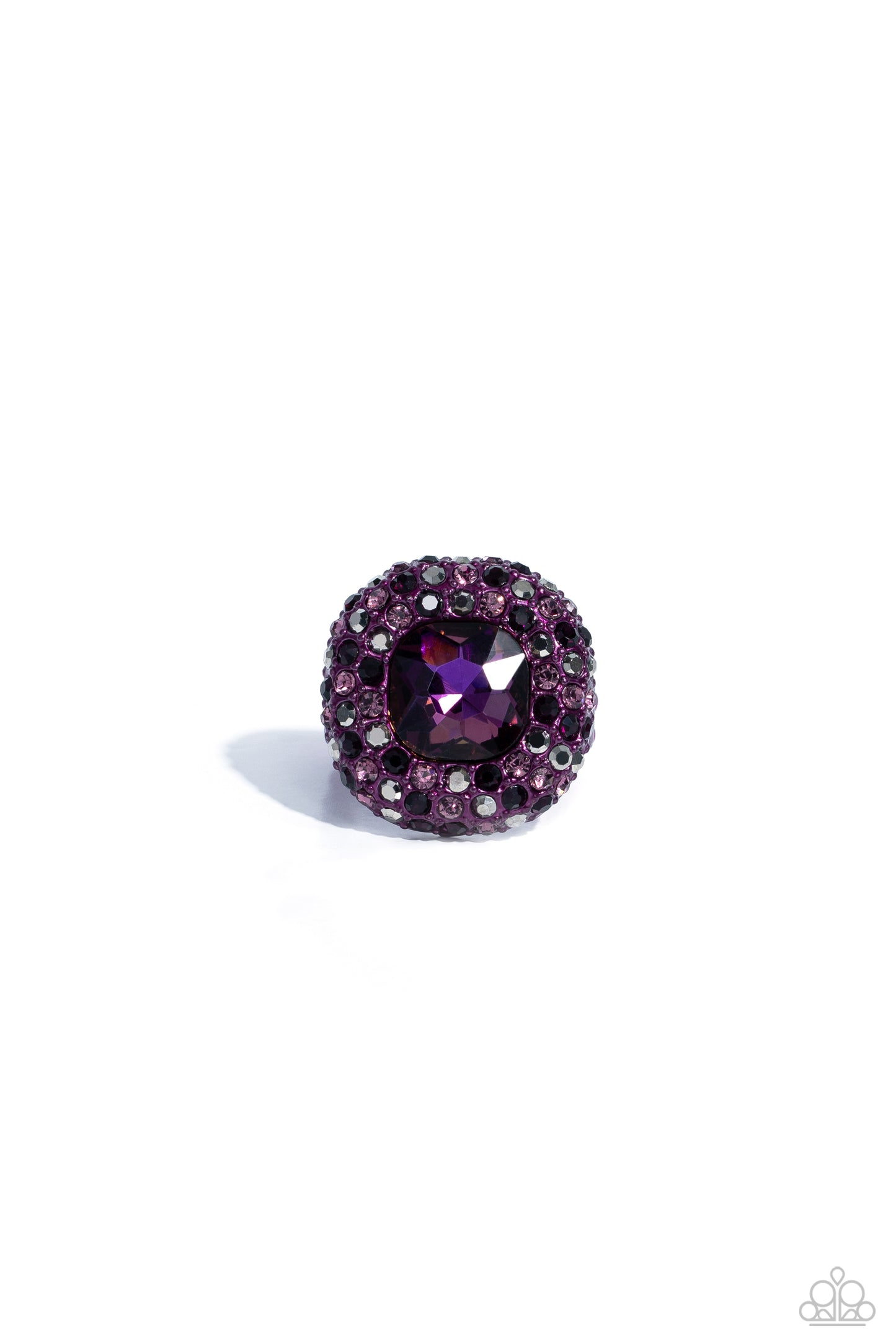 Glistening Grit - Purple Paparazzi Ring