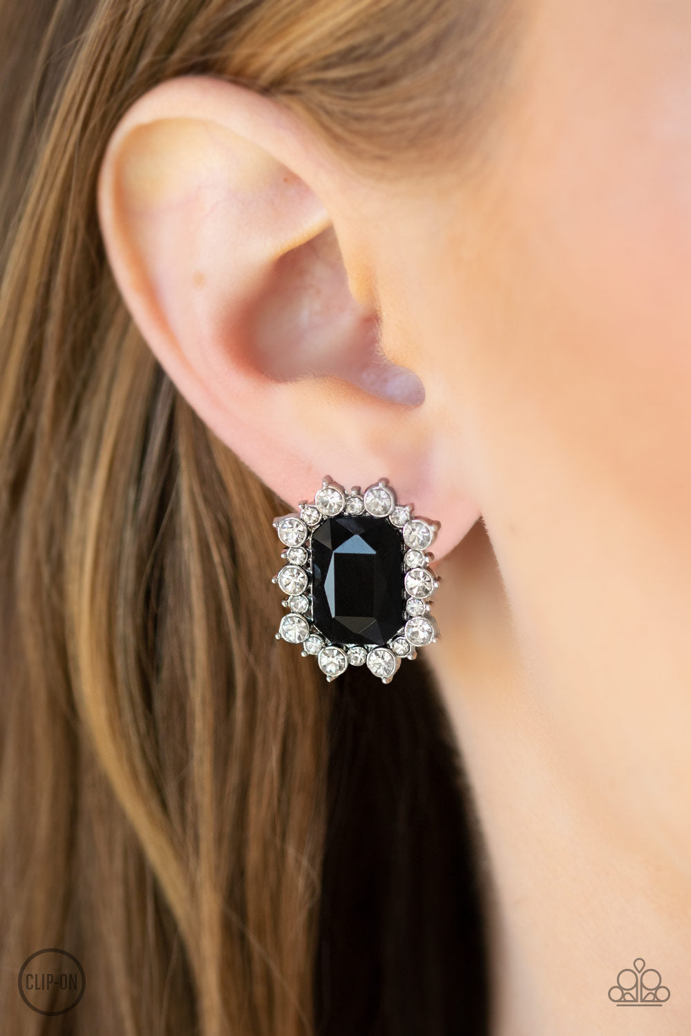 Prime Time Shimmer - Black Paparazzi Earring