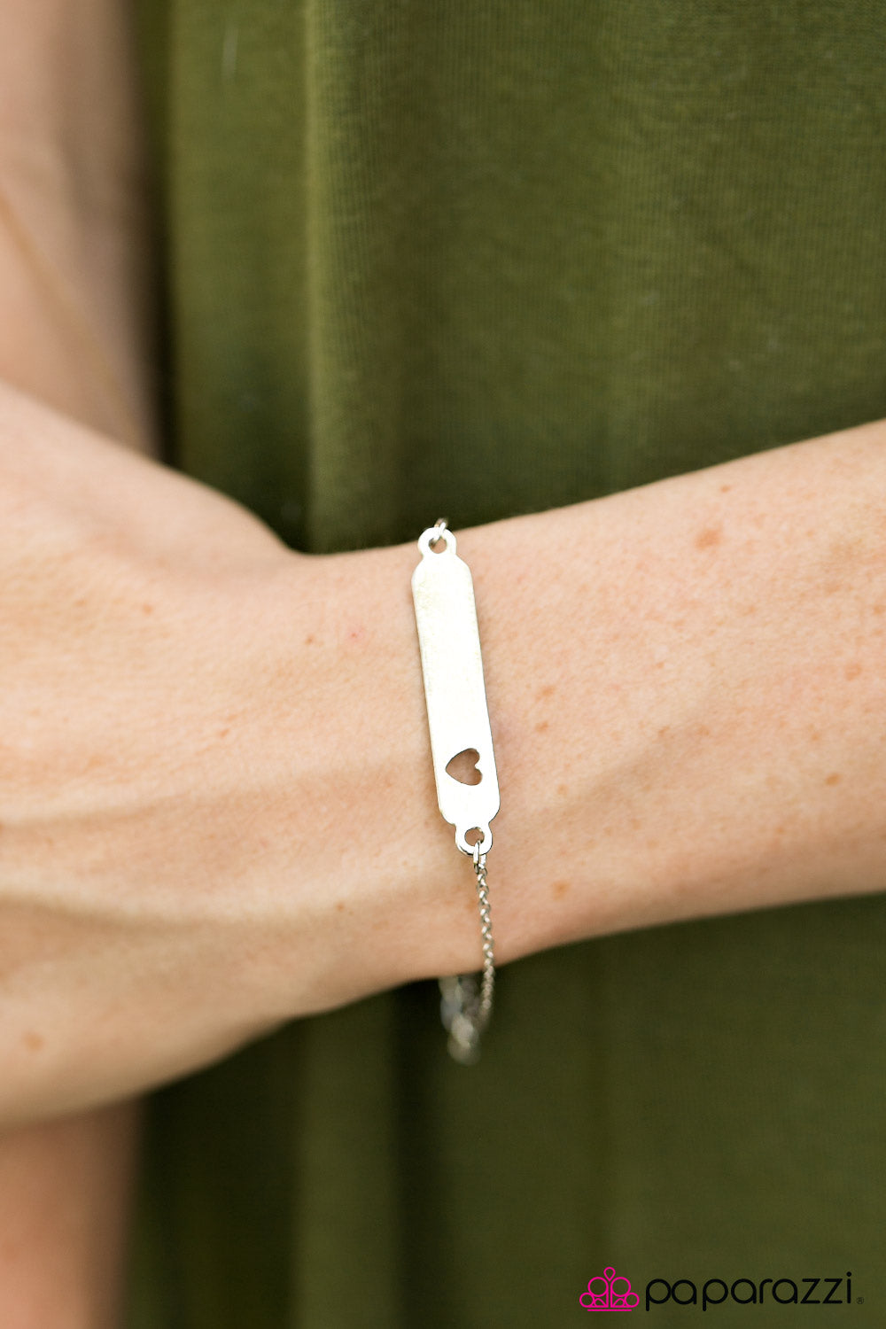 You Make My Heart Smile - Silver Paparazzi Bracelet