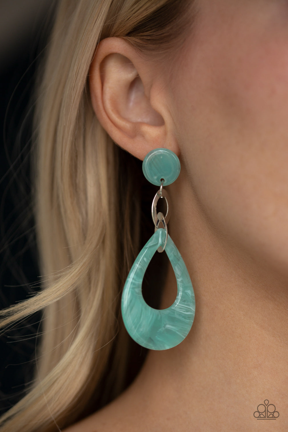 Beach Oasis - Blue Post Earring