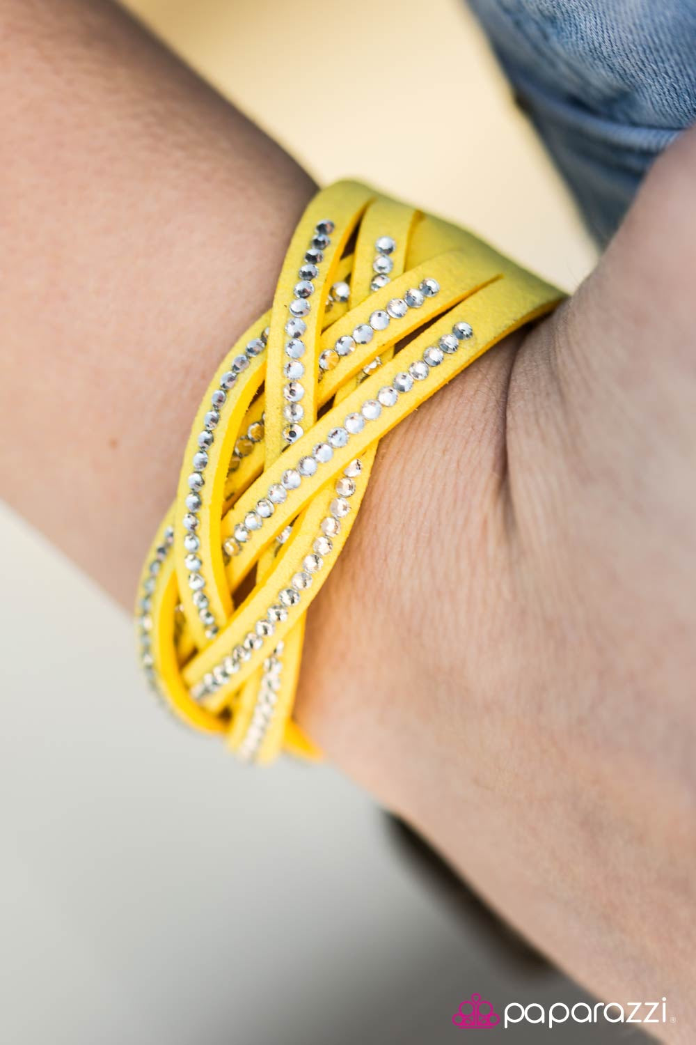Glitter Patrol - Yellow Paparazzi Bracelet