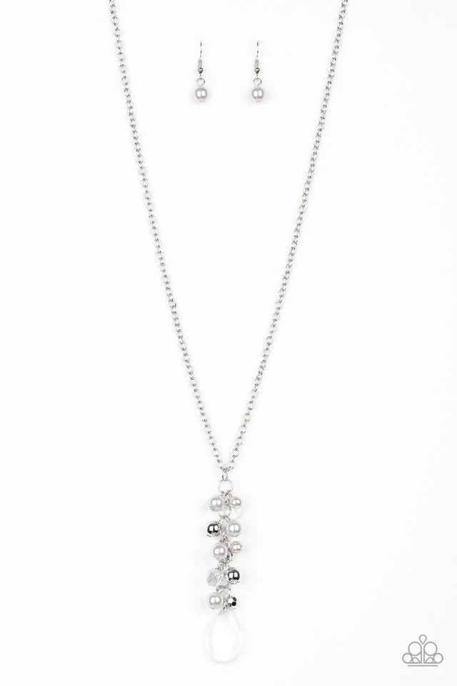 Teardrop Serenity - Silver Necklace