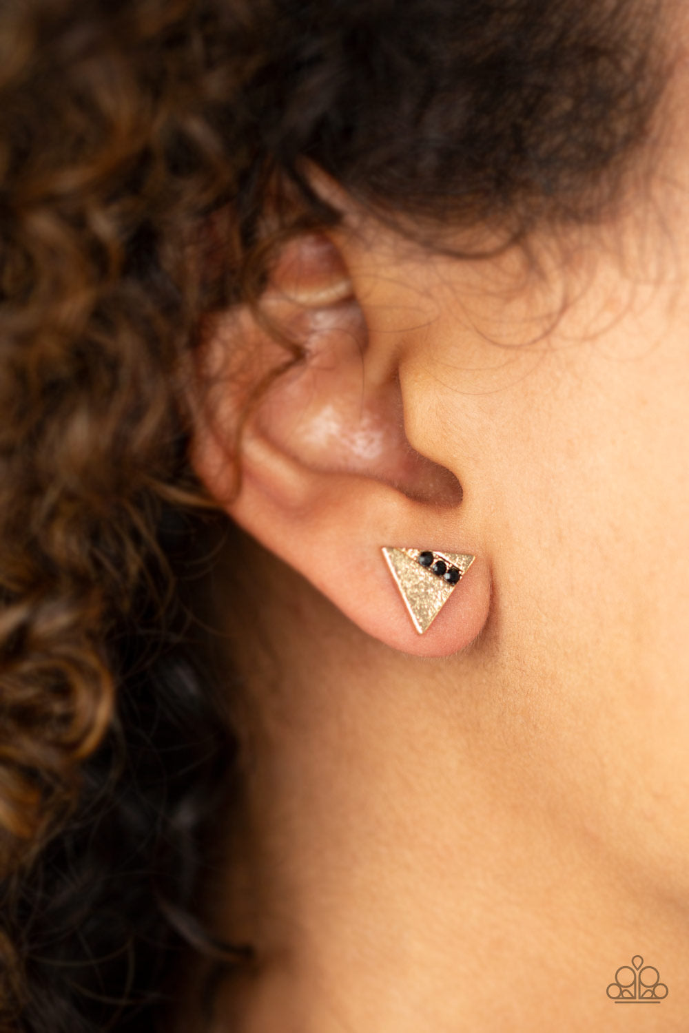 Pyramid Paradise - Black Paparazzi Earring