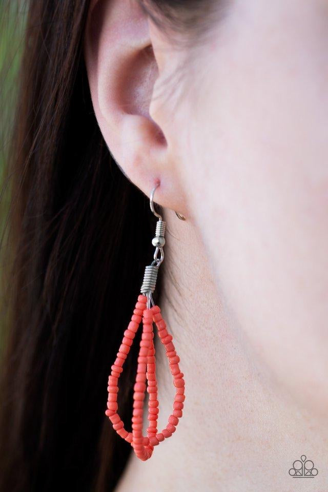 Brazilian Brilliance - Orange Paparazzi Necklace