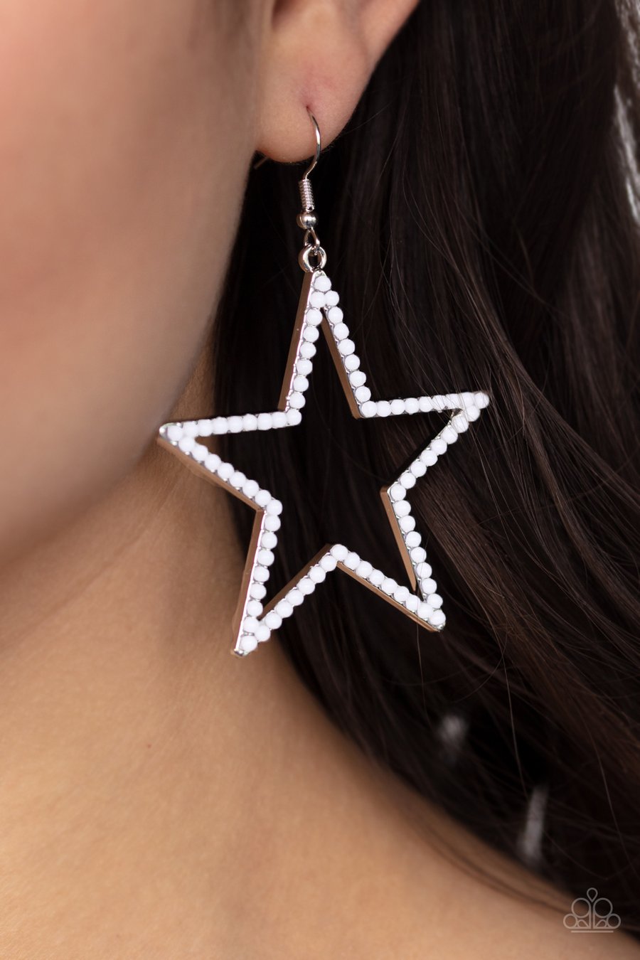 Count Your Stars - White Paparazzi Earring
