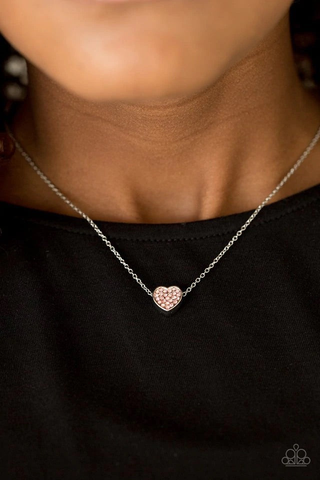 HEART-Headed - Pink Paparazzi Necklace