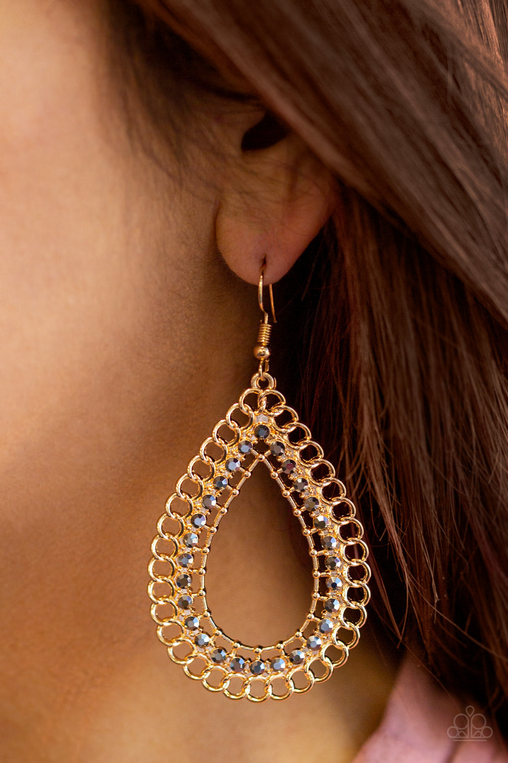 Mechanical Marvel - Gold Paparazzi Earring