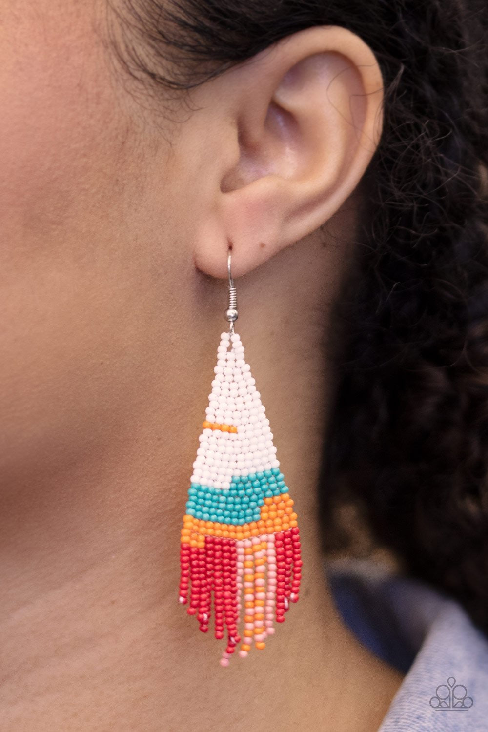 Summer Heat - White Paparazzi Earring
