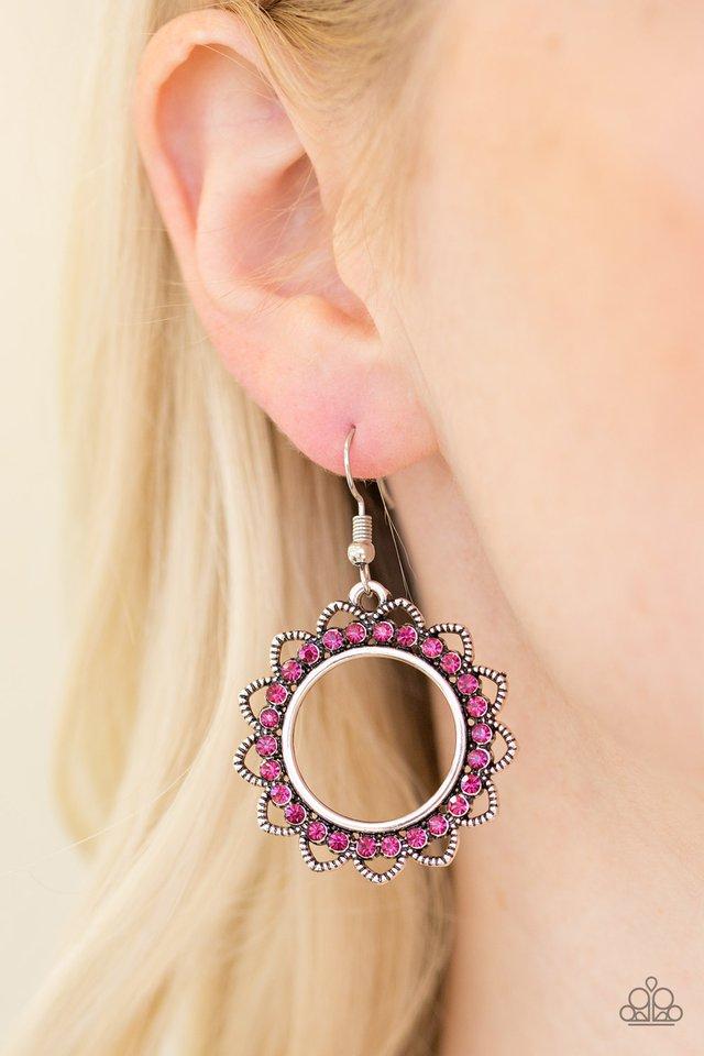 Bring Your Tambourine - Pink Earring