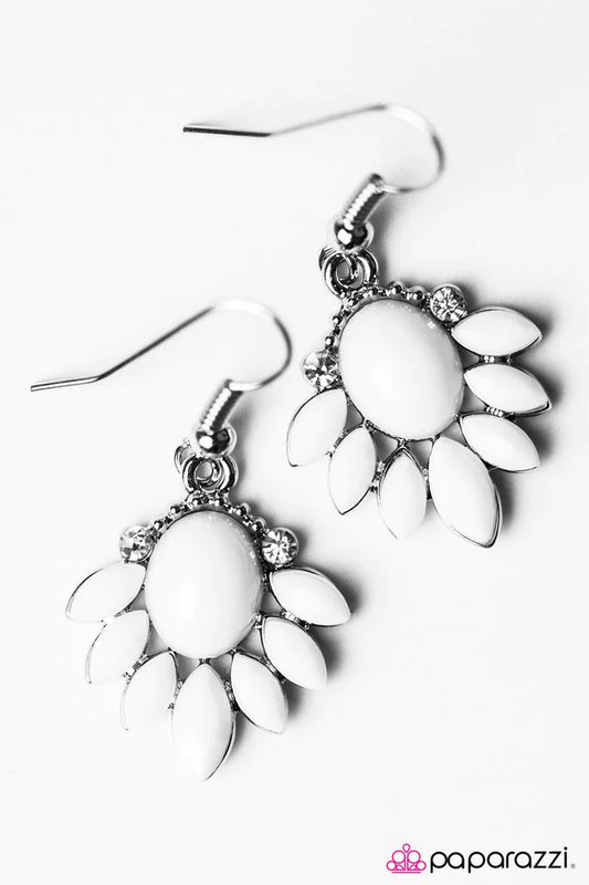 Demurely Demure - White Paparazzi Earring