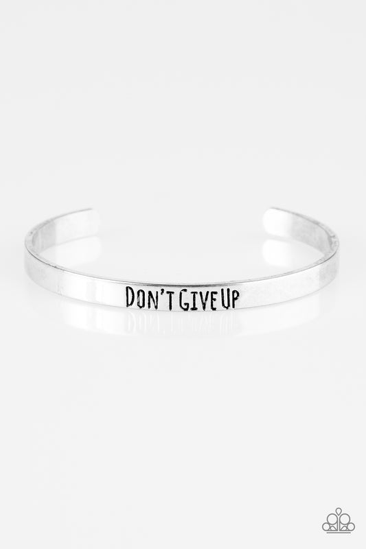 Don't Give Up - Silver Paparazzi Bracelet