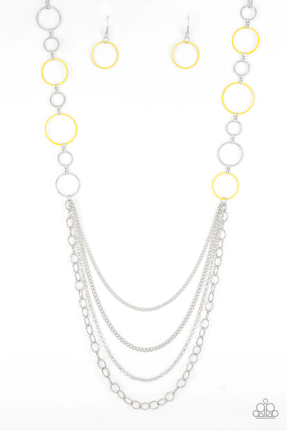 Beautifully Bubbly - Yellow Paparazzi Necklace