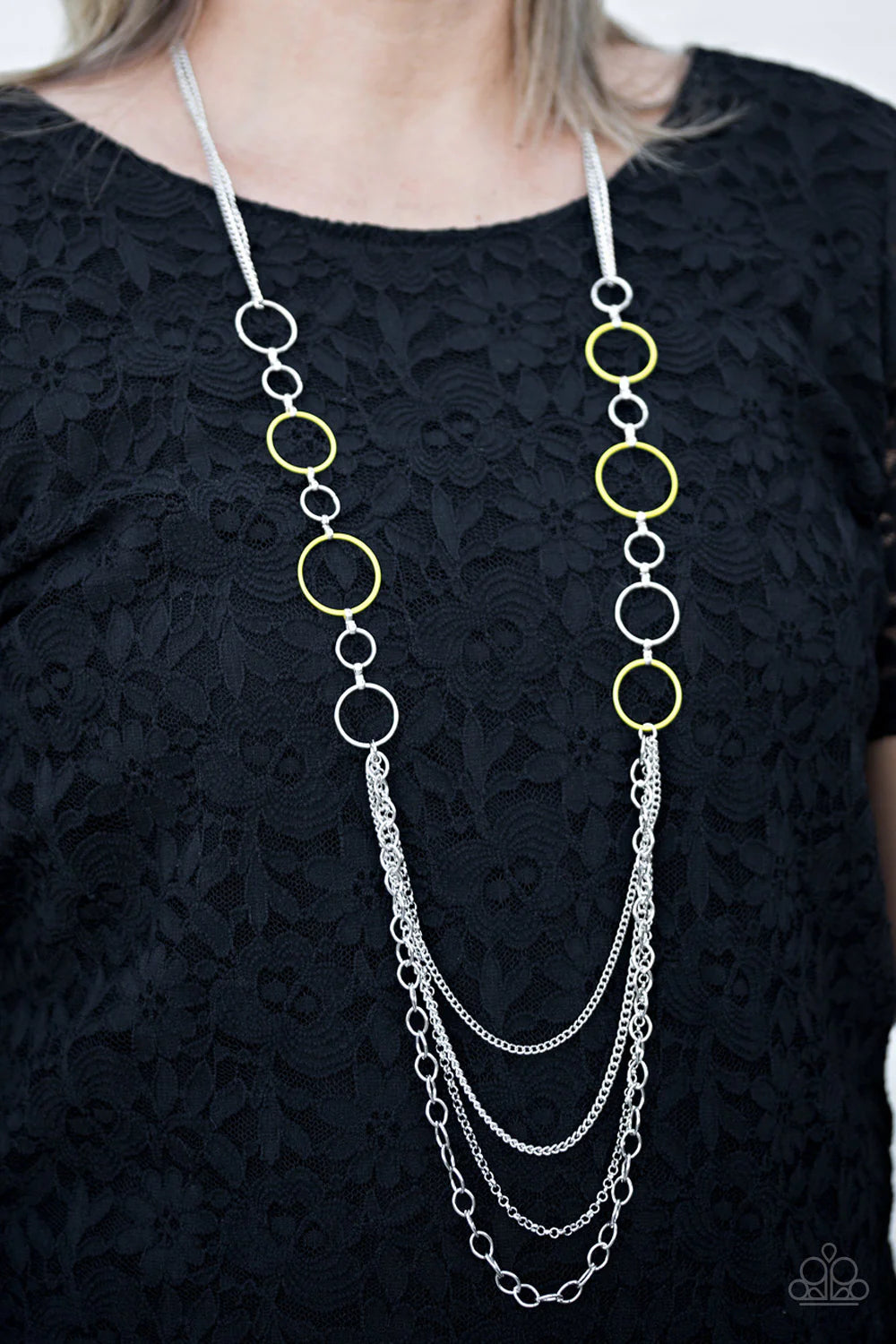 Beautifully Bubbly - Yellow Paparazzi Necklace