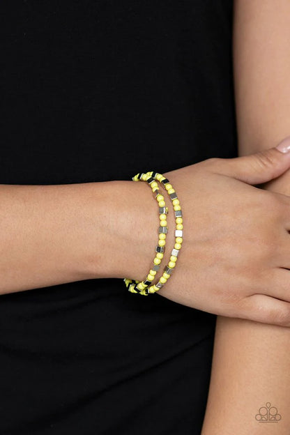 Trendy Tribalist - Yellow Paparazzi Bracelet