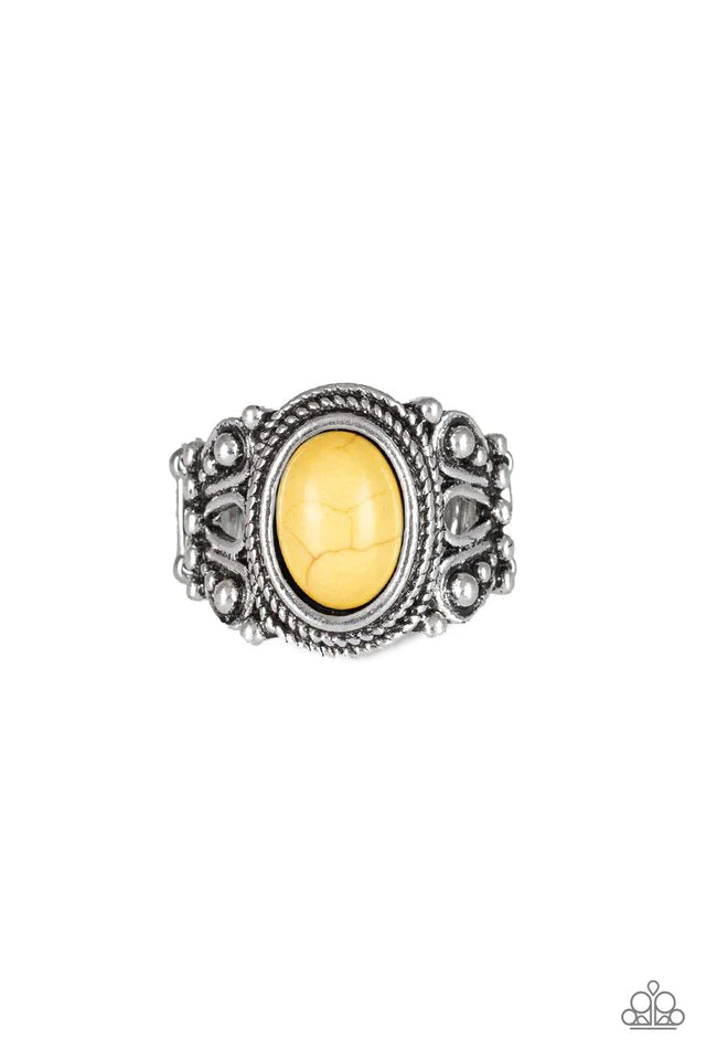 Coyote Canyon - Yellow Paparazzi Ring