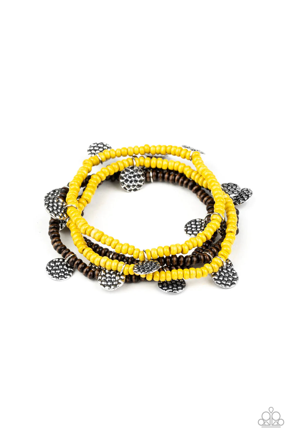 WOODn't Count It - Yellow Paparazzi Bracelet