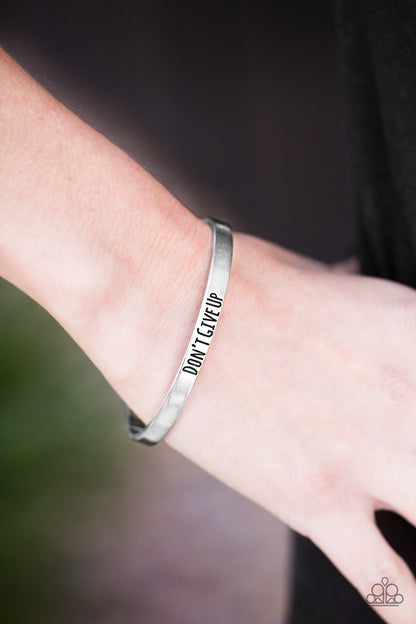 Don't Give Up - Silver Paparazzi Bracelet