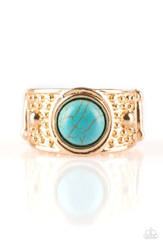 Summer Oasis - Gold Paparazzi Ring
