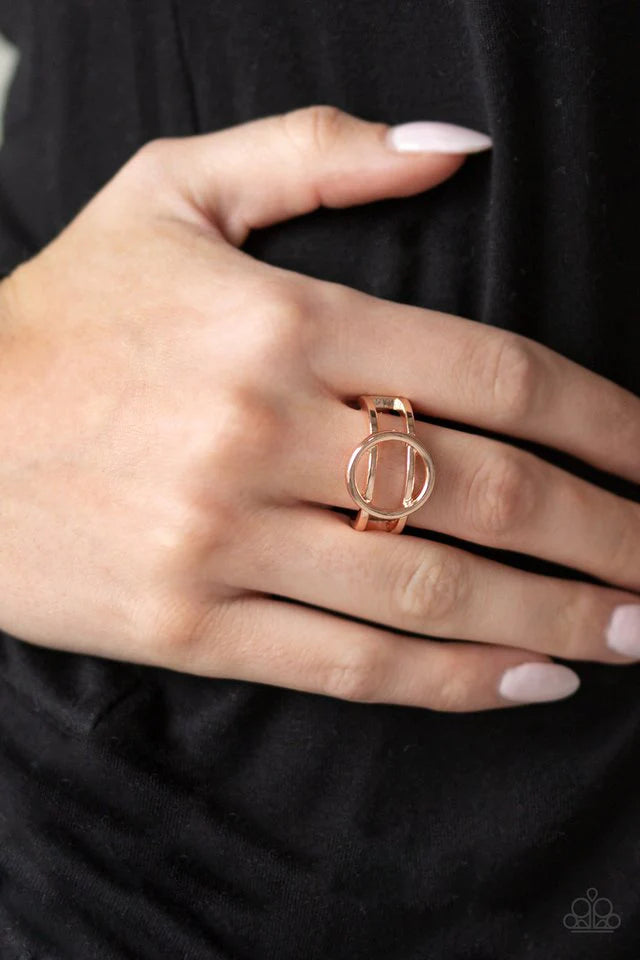 City Center Chic - Rose Gold Paparazzi Ring