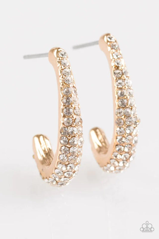 Timeless Moments - Gold Paparazzi Earring