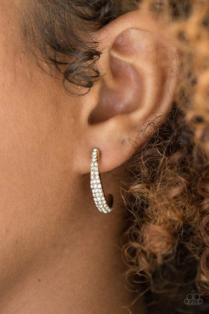 Timeless Moments - Gold Paparazzi Earring