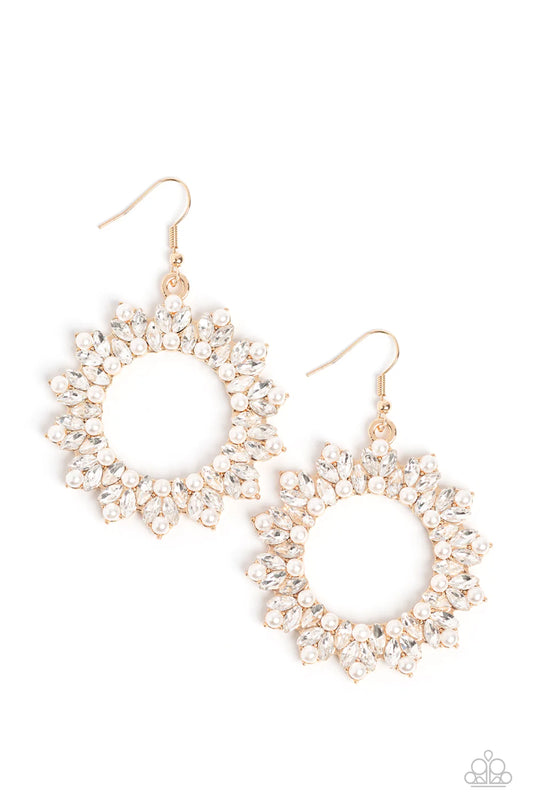 Combustible Couture - Gold Paparazzi Earring