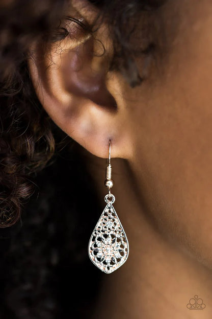 Spring Sparkle - Rose Gold Paparazzi Earring