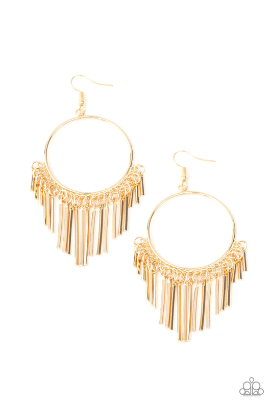 SOL Food - Gold Paparazzi Earring