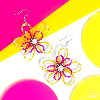 PEARL Crush - Yellow Paparazzi Earring