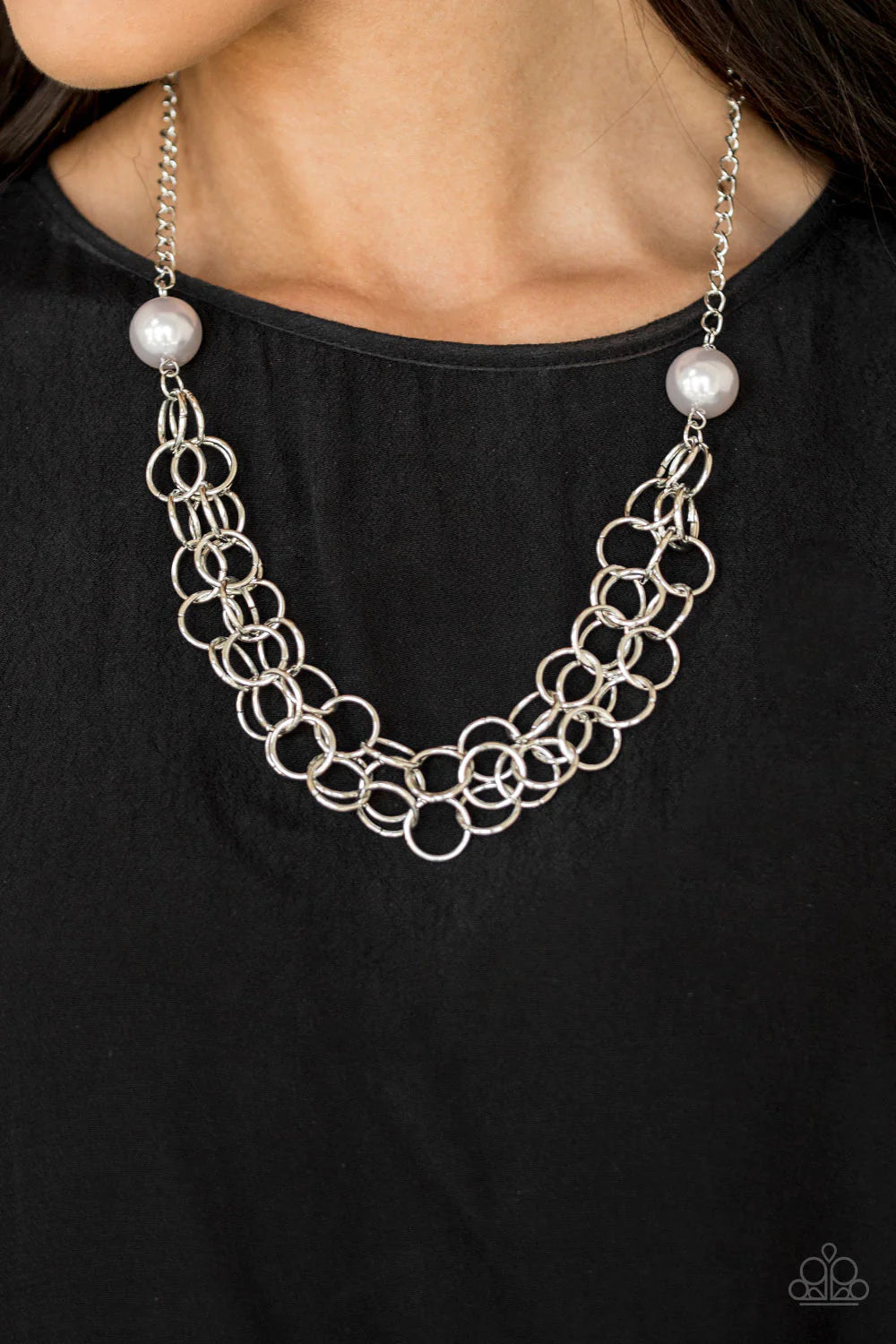 Daring Diva - Silver Paparazzi Necklace