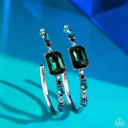 Elite Ensemble - Green Paparazzi Earring