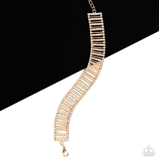 Elusive Elegance - Gold Paparazzi Bracelet