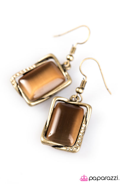 I DEW What I Want - Brass Paparazzi Earring