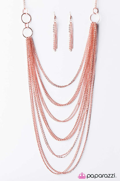 A For Asymmetrical - Copper Necklace